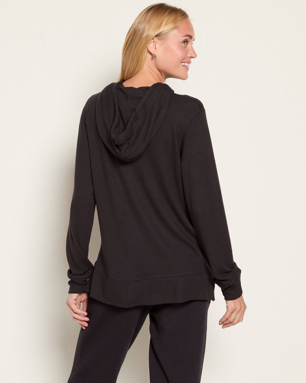 Black $|& Interval Hacci Hoodie - SOF Back