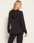Black $|& Interval Hacci Hoodie - SOF Back