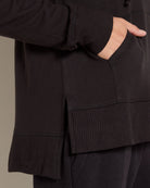 Black $|& Interval Hacci Hoodie - VOF Front
