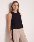 Black $|& Interval FlowHeather Breeze Focus Tank - SOF Front