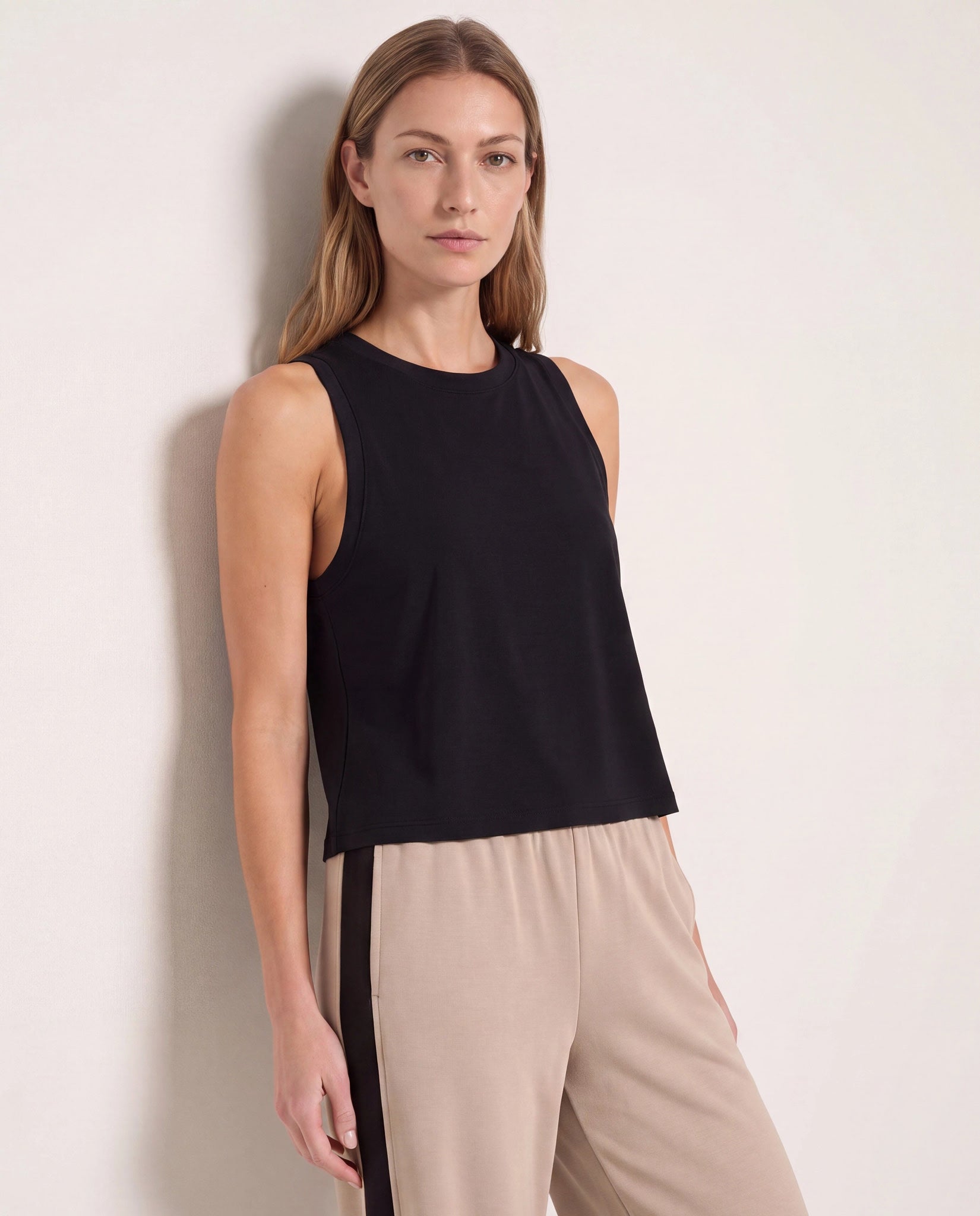 Black $|& Interval FlowHeather Breeze Focus Tank - SOF Front