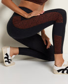 Night Sky Heather/Walnut Leopard Heather $|& Interval FlowHeather Sculpt Radiant Legging - VOF Front