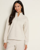 Cream $|& Interval All Star Team 1/4 Zip Pullover - SOF Front