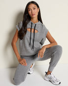 Heather Grey $|& Interval On The Go Short Sleeve Pullover - VOF Front