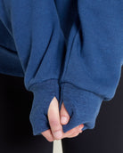 Navy $|& Interval Tri Blend Fleece One Shoulder Graphic Pullover - VOF Front