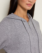 Heather Grey $|& Interval Ava Sweater Zip Hoodie - VOF Front