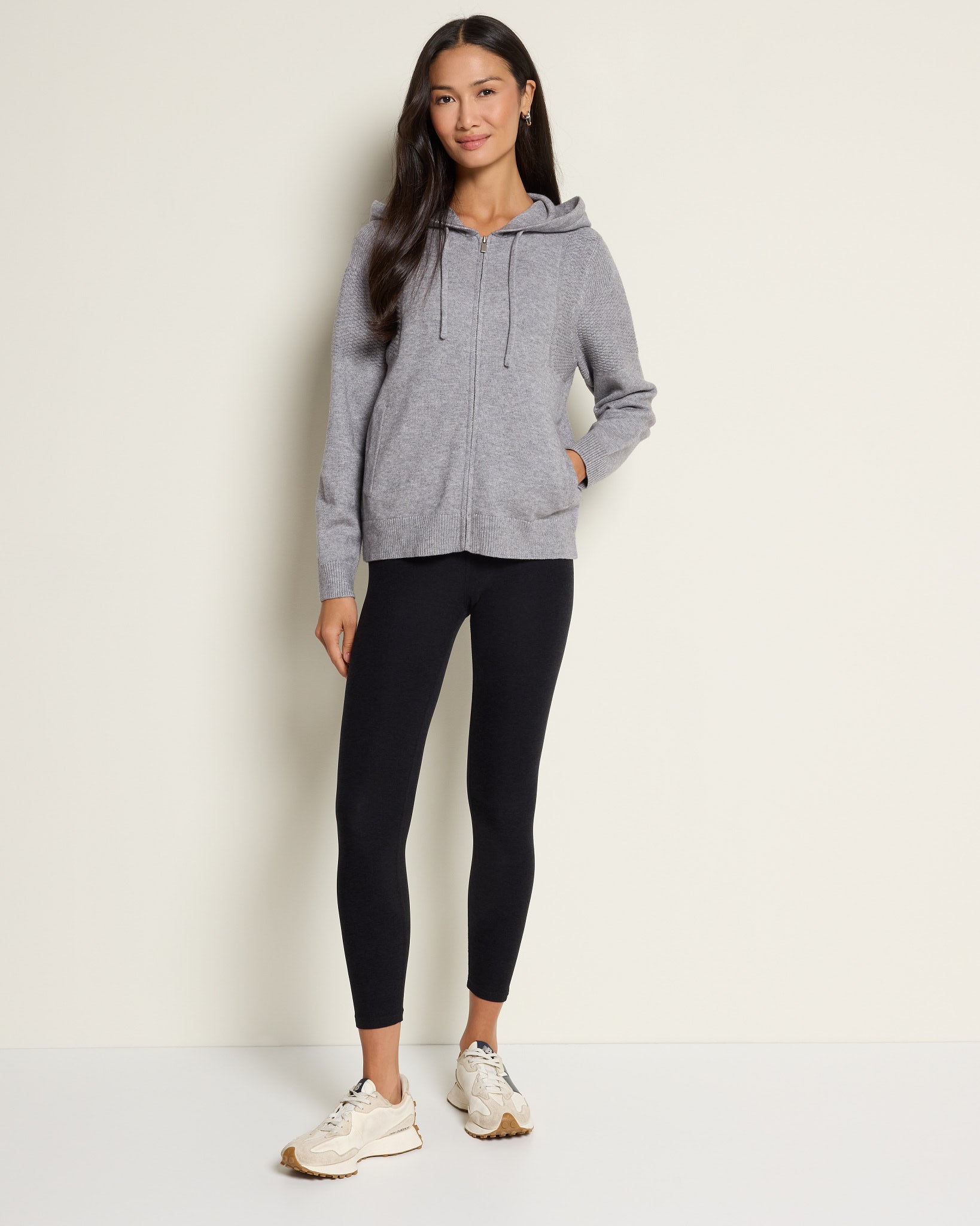 Heather Grey $|& Interval Ava Sweater Zip Hoodie - UGC On Fig