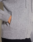 Heather Grey $|& Interval Ava Sweater Zip Hoodie - SOF Full Front