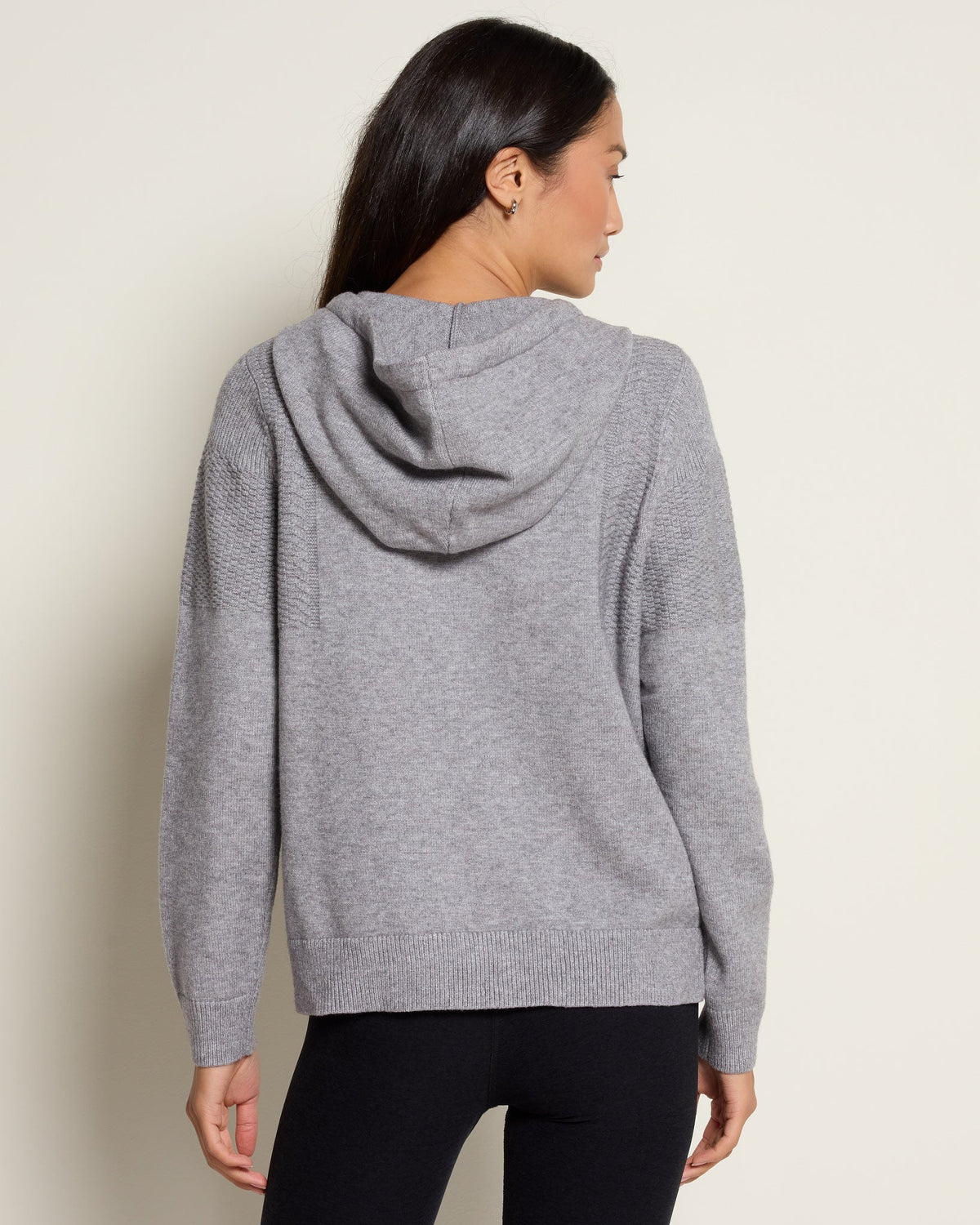 Heather Grey $|& Interval Ava Sweater Zip Hoodie - SOF Back