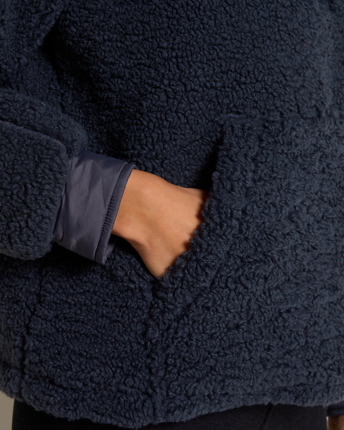 Navy $|& Interval Off Season Fleece 1/4 Zip - SOF Full Front