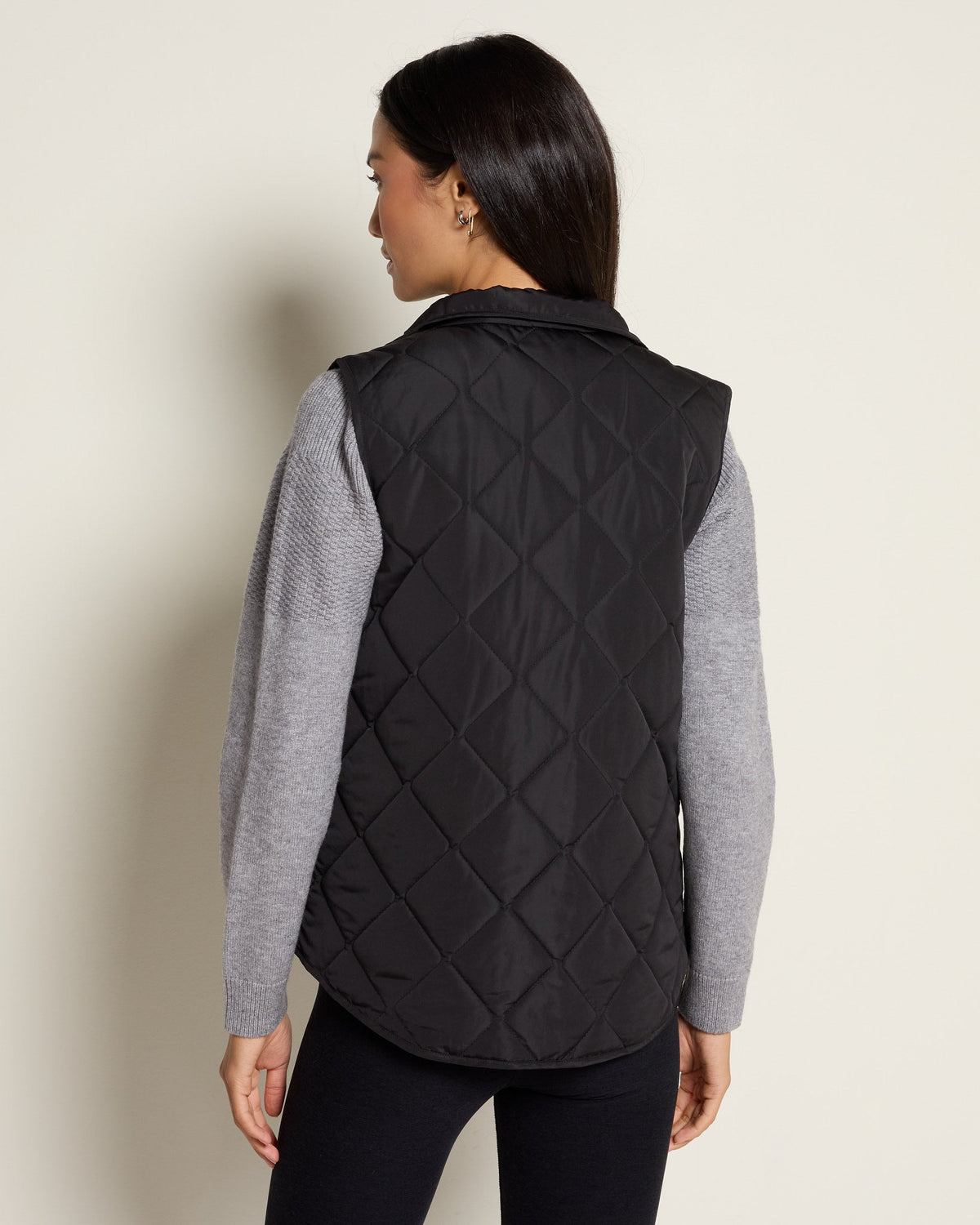 Black $|& Interval Star Light Quilted Vest - SOF Back