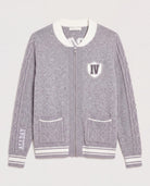 Heather Grey $|& Interval Off Duty "Alpine Social" Sweater Jacket - Hanger Detail