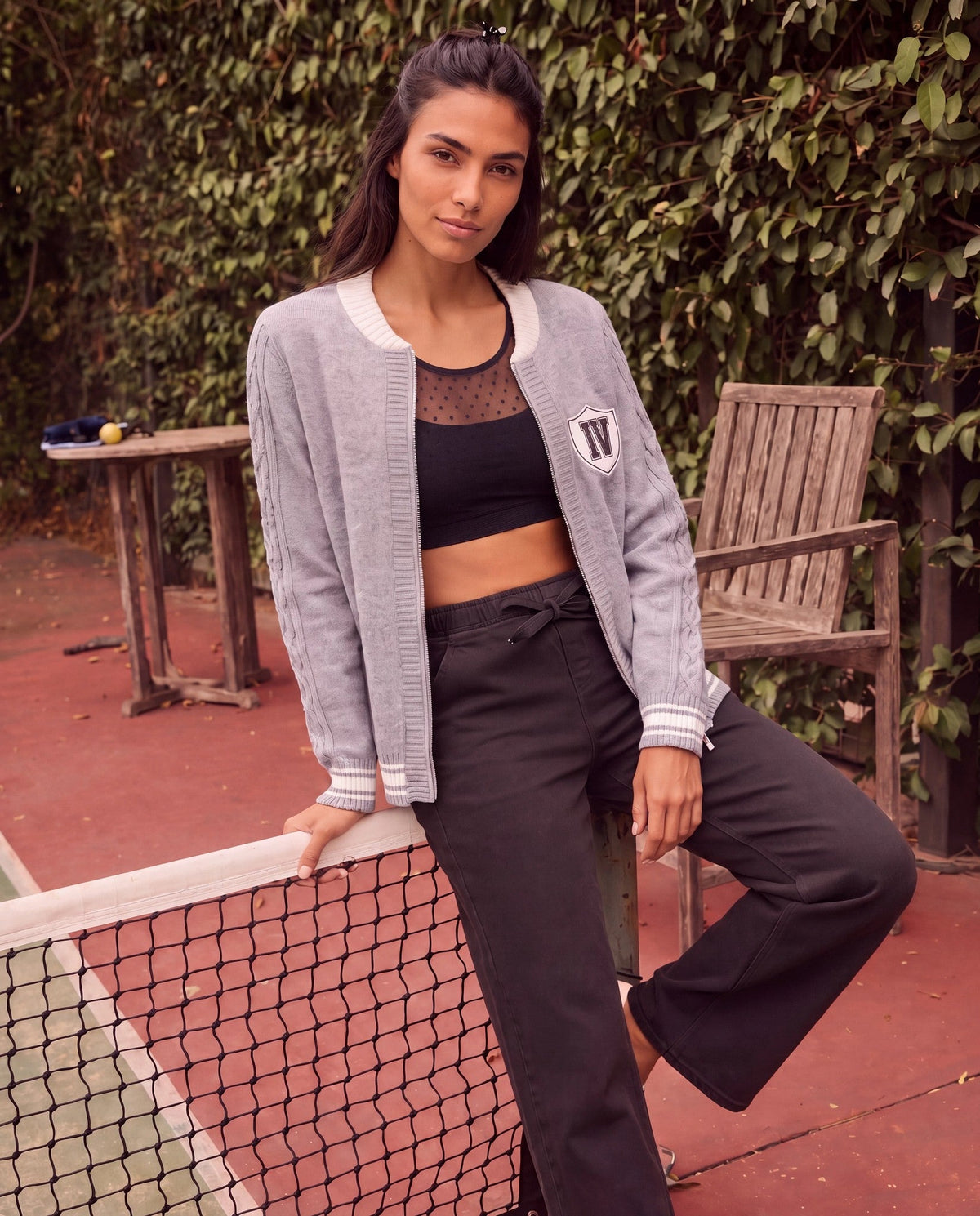 Heather Grey $|& Interval Off Duty "Alpine Social" Sweater Jacket - SOF Side