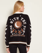 Black $|& Interval Off Duty "Midnight Wellness" Sweater Jacket - SOF Back