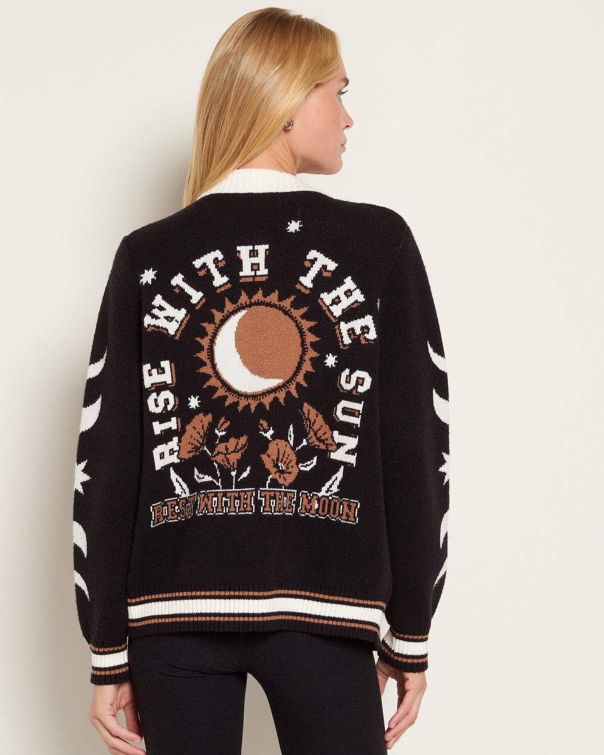 Black $|& Interval Off Duty "Midnight Wellness" Sweater Jacket - SOF Back