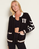 Black $|& Interval Off Duty "Midnight Wellness" Sweater Jacket - SOF Front
