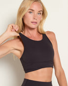 Black $|& True Bliss True Bliss Long Line Bra - SOF Back