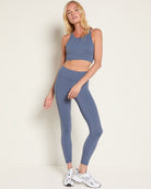 Slate Blue $|& True Bliss True Bliss Long Line Bra - SOF Full Front