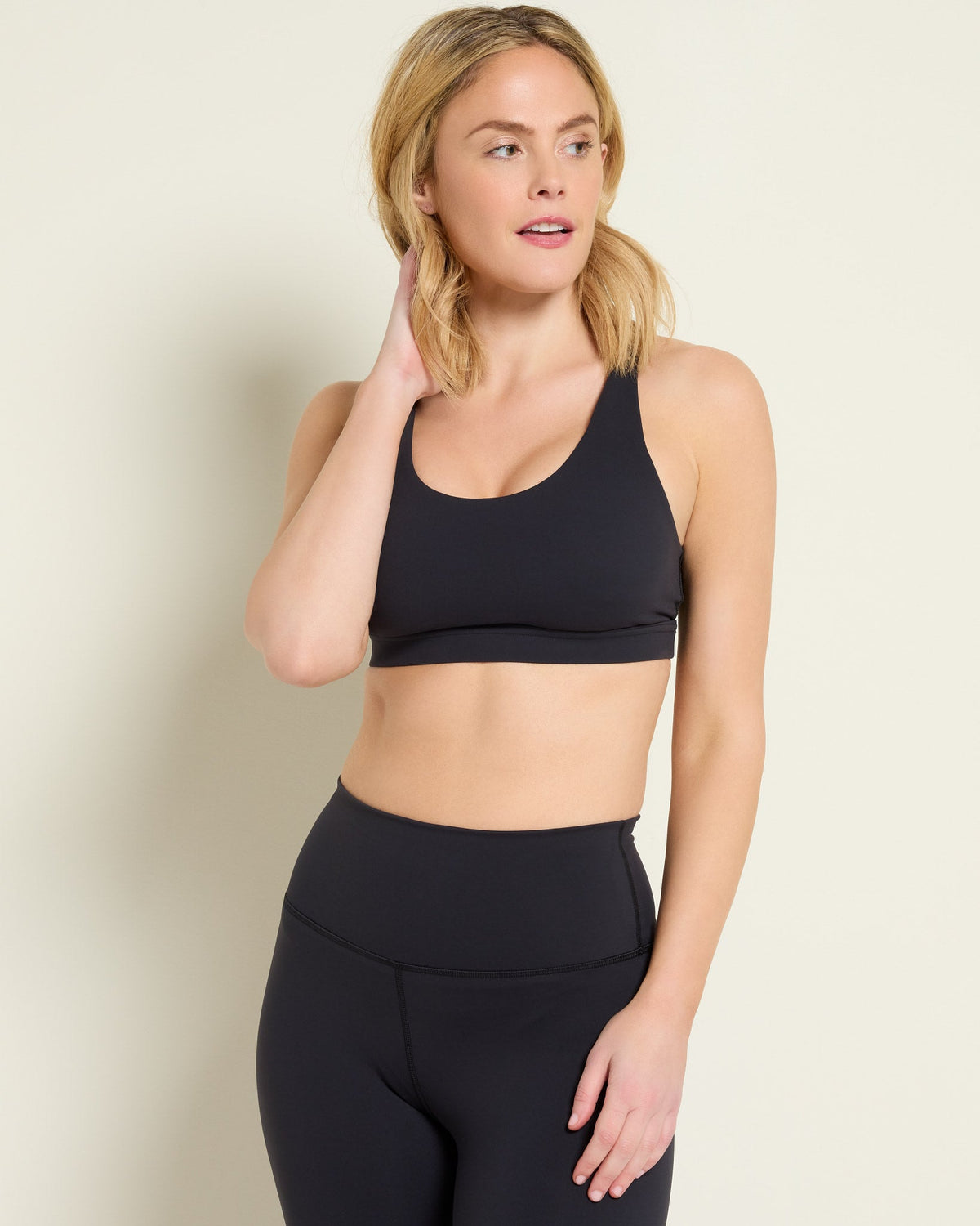 Black $|& Interval Cloudlight Mesh Back Bra - SOF Front