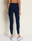 Ink Navy Heather/Heather Grey $|& Interval FlowHeather Sculpt Radiant Legging - SOF Back