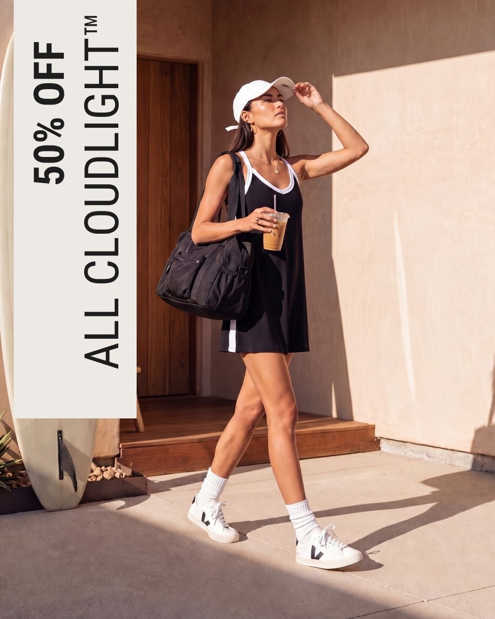 CloudLight Courtside Long Crop Tank - Built-In Bra, USA Made